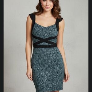 Free People Black and Blue Mini Dress